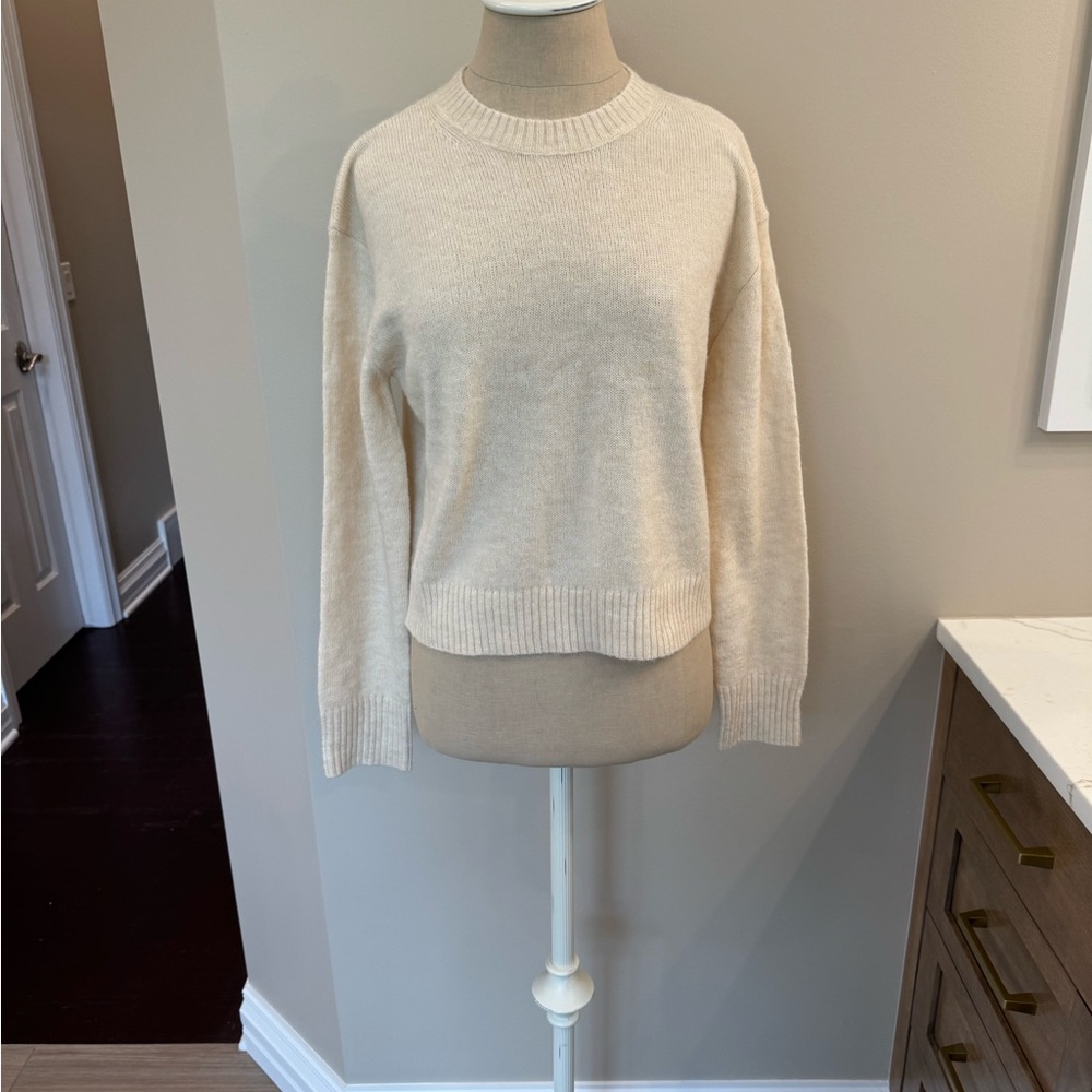 French Connection Cream Crew Neck Sweater